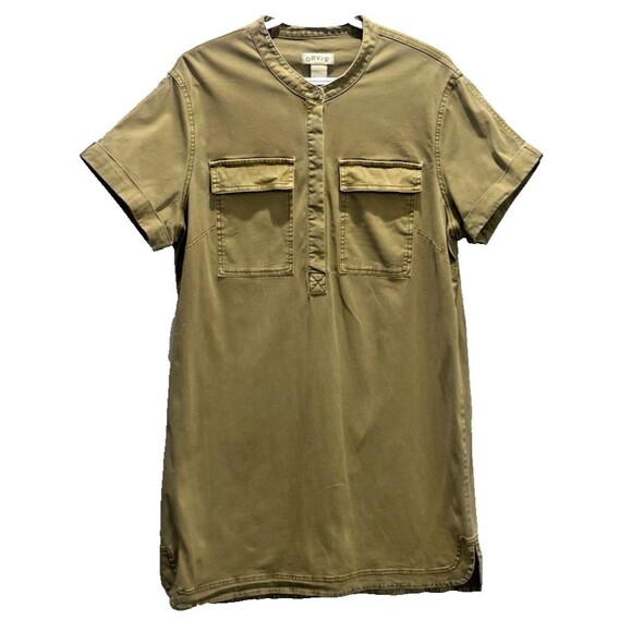 Orvis Classic Short-Sleeve Camp Shirt Dress Khaki Cotton 18 - Picture 1 of 11